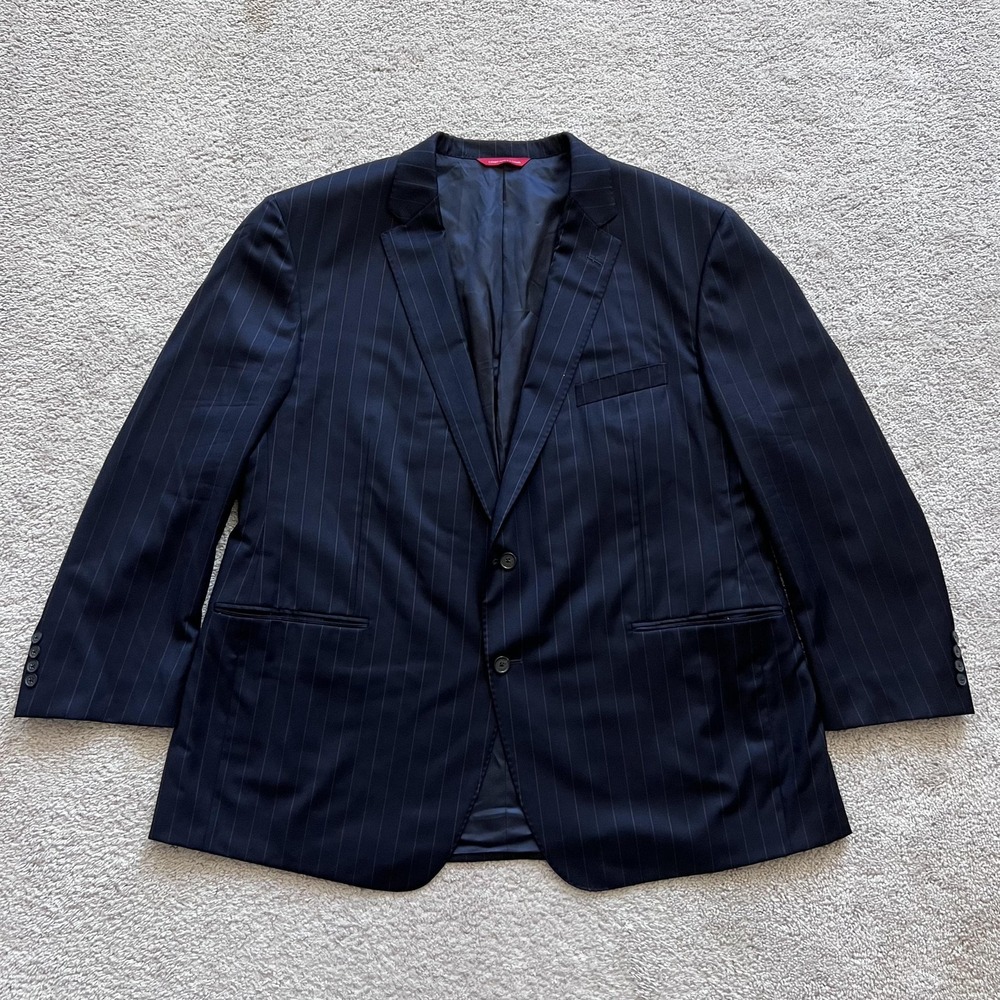 Samuelsohn Performance Loro Piana Extreme Blazer Mens 50 Blue Pinstripe Wool